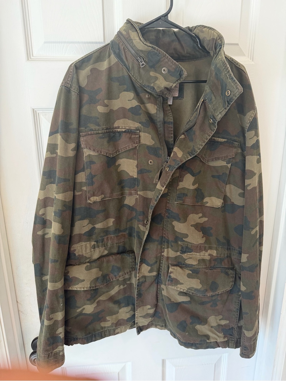 Old Navy Men's Camo Field Jacket - Olive Green Military Print Sz L